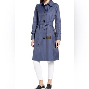Sam Edelman Steel Blue Structured Trench Coat Size small